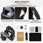 Dwenles Anti theft Crossbody Sling Bag,Waterproof Chest Daypack with USB Charging, Shoulder Backpack for Men Women (Black) - Image 3